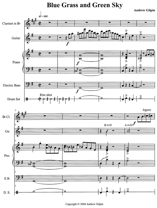 Blue Grass and Green Sky-Page 1